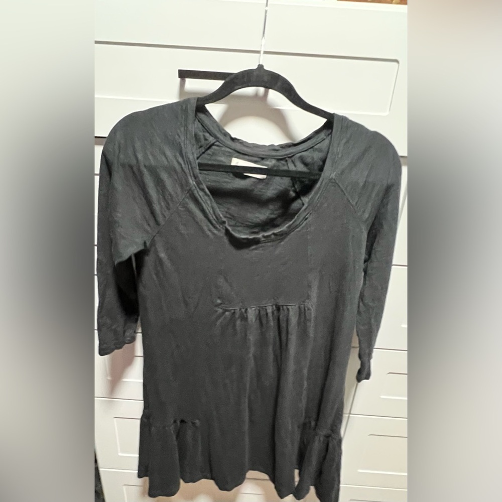 Lucky brand, black pleated baby doll dress (D1)